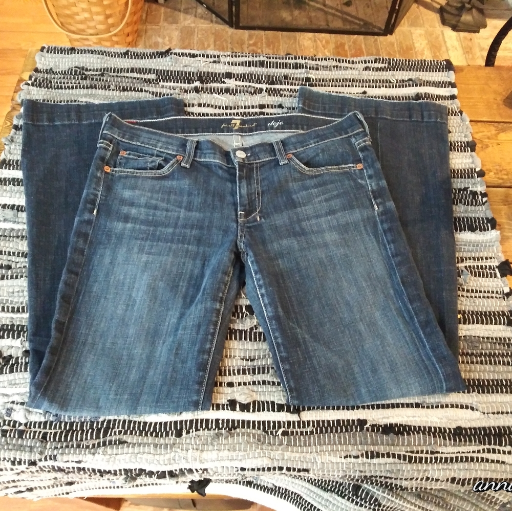 7 For All Mankind Dojo Wide Leg Jeans Sz 30